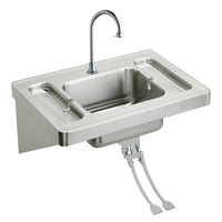 Elkay Stainless Steel 28" x 20" x 7-1/2", Wall Hung Lavatory Sink Kit ESLV2820FC