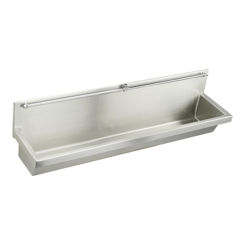 Elkay Stainless Steel 60" x 14" x 8", Wall Hung Multiple Station Urinal Kit EU6014C