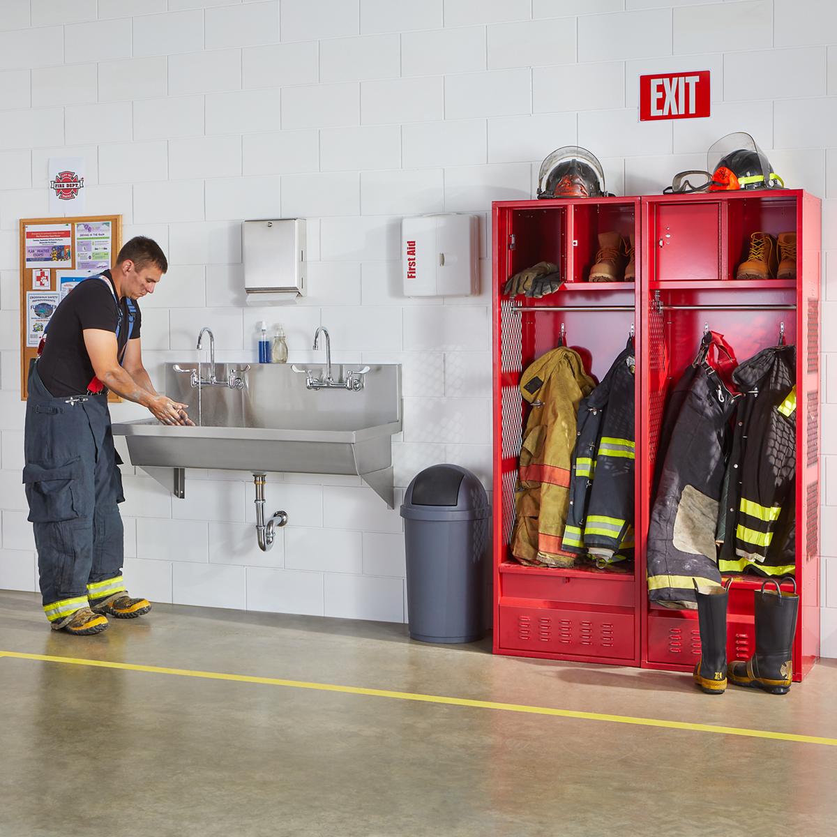 Elkay Stainless Steel 48" x 20" x 8", Wall Hung Multiple Station Hand Wash Sink Kit EWMA4820C