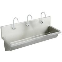 Elkay Stainless Steel 72" x 20" x 8", Wall Hung Multiple Station Hand Wash Sink Kit EWMA7220SACC
