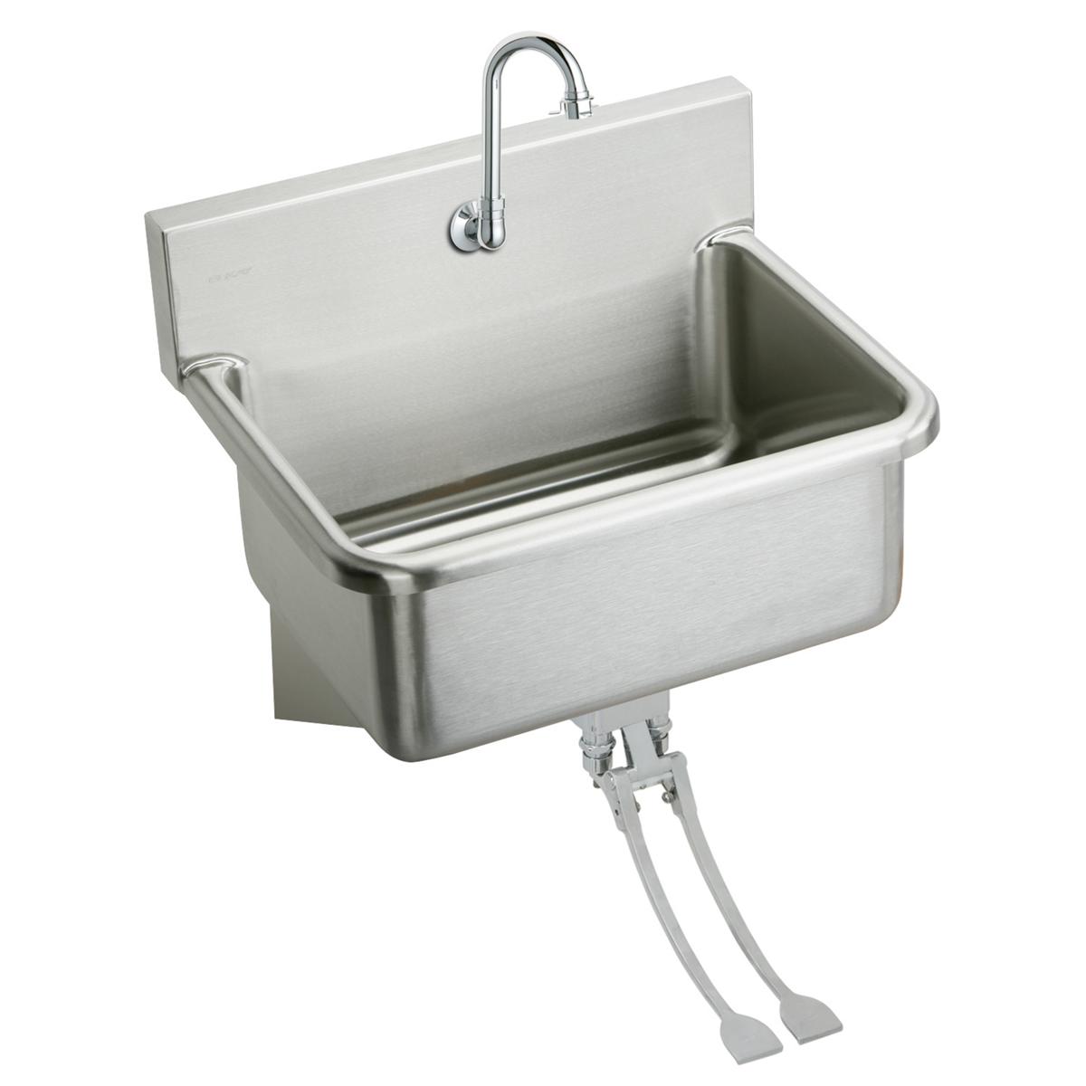 Elkay Stainless Steel 25" x 19.5" x 10-1/2", Wall Hung Single Bowl Hand Wash Sink Kit EWS2520FC