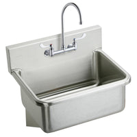 Elkay Stainless Steel 25" x 19.5" x 10-1/2", Wall Hung Single Bowl Hand Wash Sink Kit EWS2520W4C