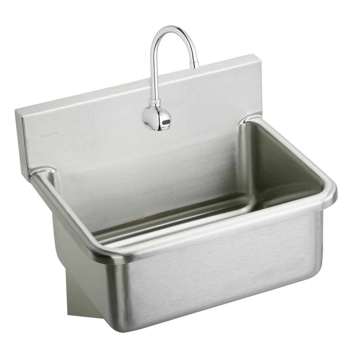 Elkay Stainless Steel 31" x 19.5" x 10-1/2", Wall Hung Single Bowl Hand Wash Sink Kit EWS3120SACTMC