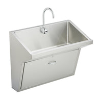 Elkay Stainless Steel 33" x 16-13/16" x 30", Wall Hung Single Station Surgeon Scrub Sink Kit EWSFAD13620SACC