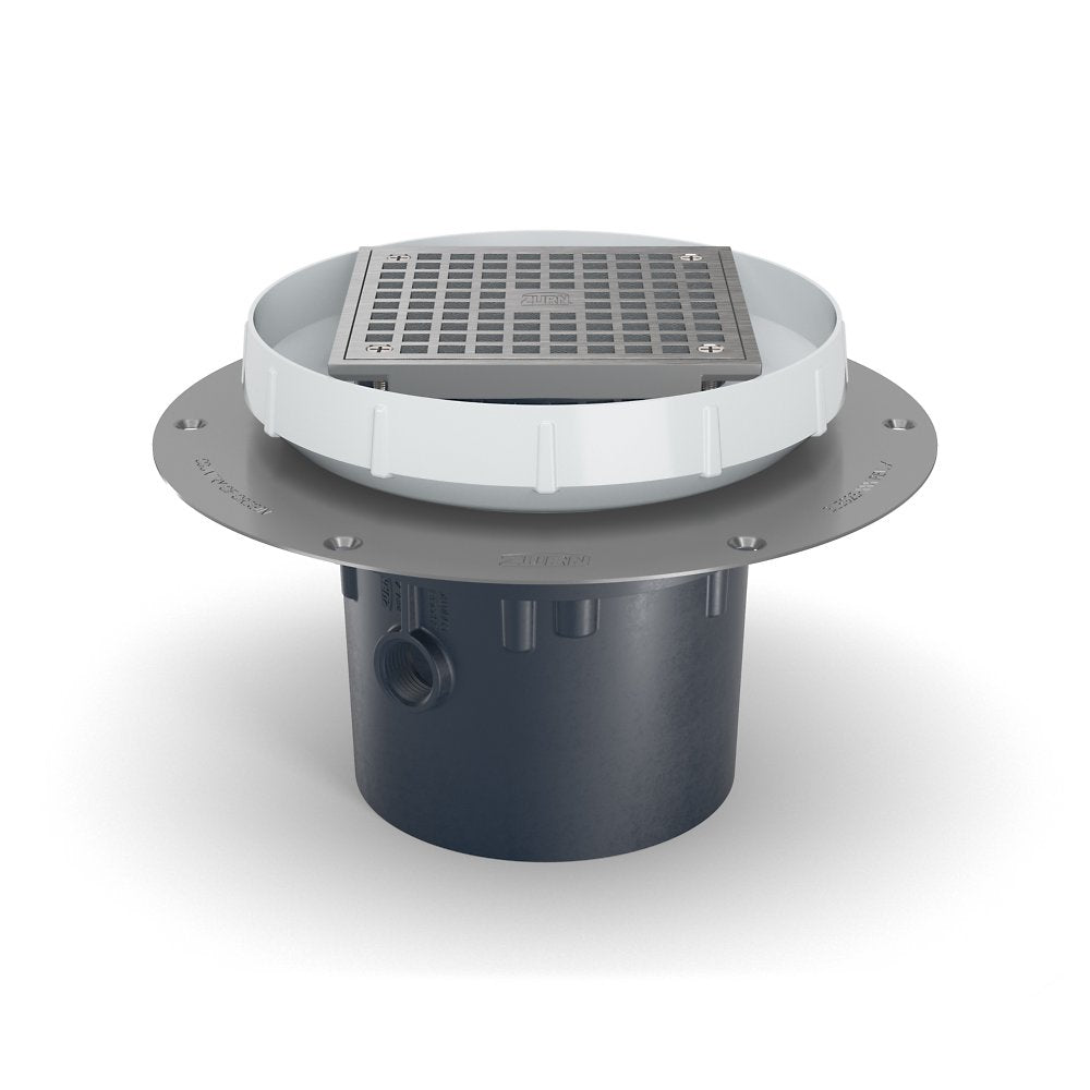 Zurn EZ2-PV3-CC Floor Drain, PVC, Solvent