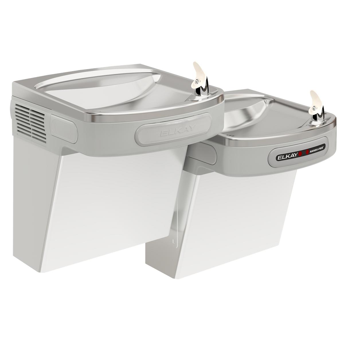 Elkay Versatile Cooler Wall Mount Bi-Level ADA Hands-Free, Non-Filtered Refrigerated Stainless EZOSTL8SC