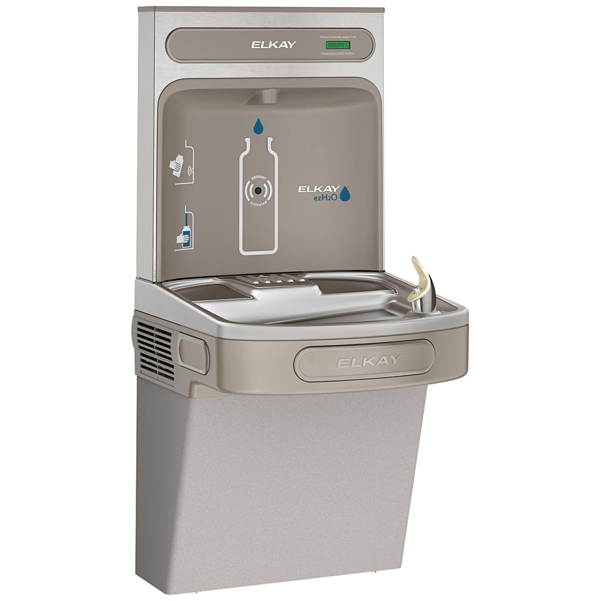 Elkay ezH2O Bottle Filling Station with Single ADA Cooler Non-Filtered Refrigerated Light, 8.0 GPH EZS8WSLK
