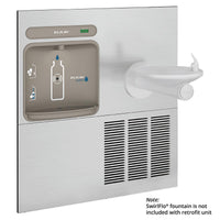 Elkay ezH2O Retrofit Bottle Filling Station with SwirlFlo Fountain, Non-Filtered Refrigerated Stainless EZWS-ERPB8-RF