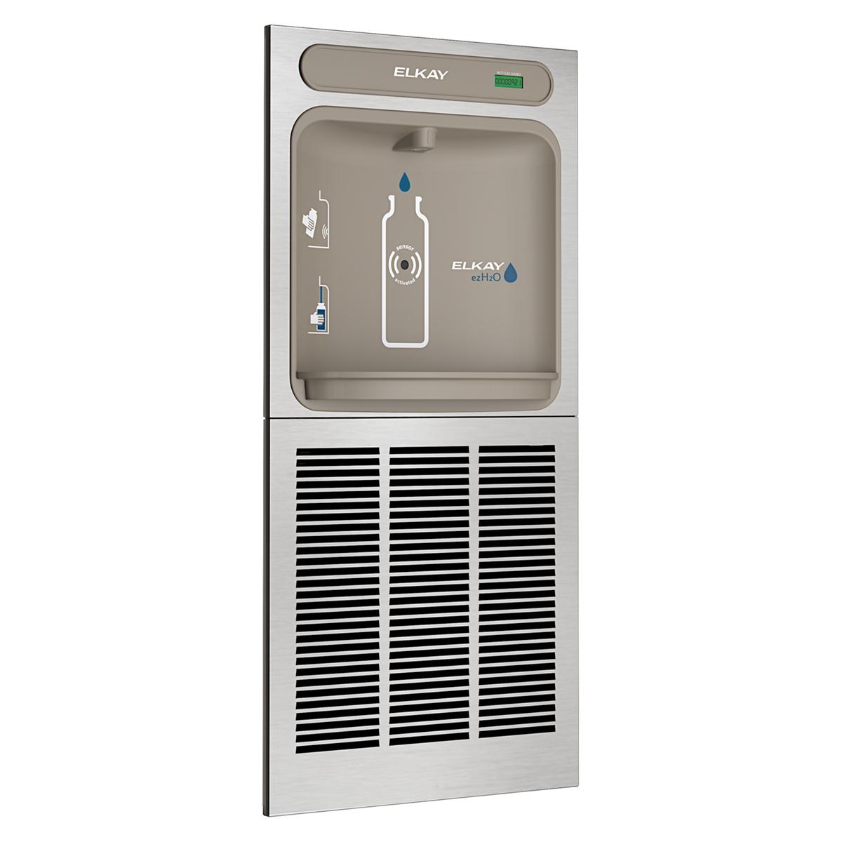 Elkay ezH2O In-Wall Bottle Filling Station with Mounting Frame, Non-Filtered, 8.0 GPH, Stainless Steel EZWSM8K