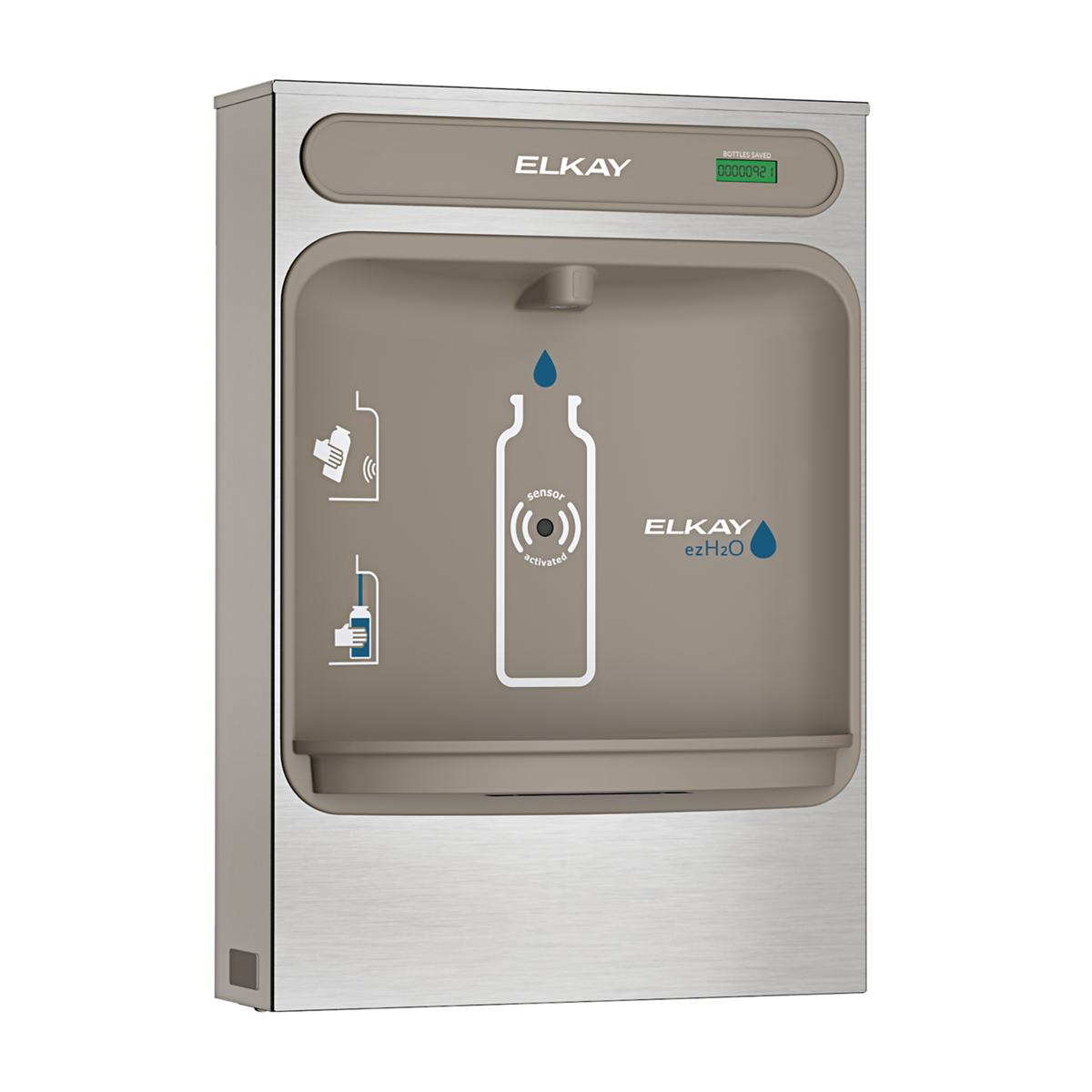 Elkay ezH2O Bottle Filling Station Surface Mount, Non-Filtered, Stainless Steel EZWSSM