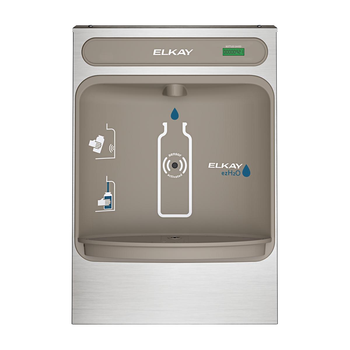 Elkay ezH2O Bottle Filling Station Surface Mount, Non-Filtered, Stainless Steel EZWSSM