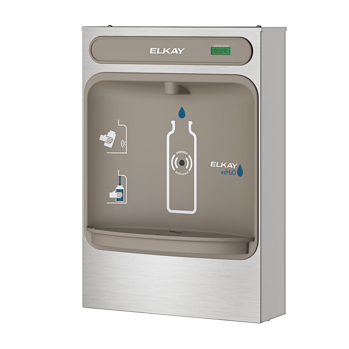 Elkay ezH2O Bottle Filling Station Surface Mount, Non-Filtered, Stainless Steel EZWSSM