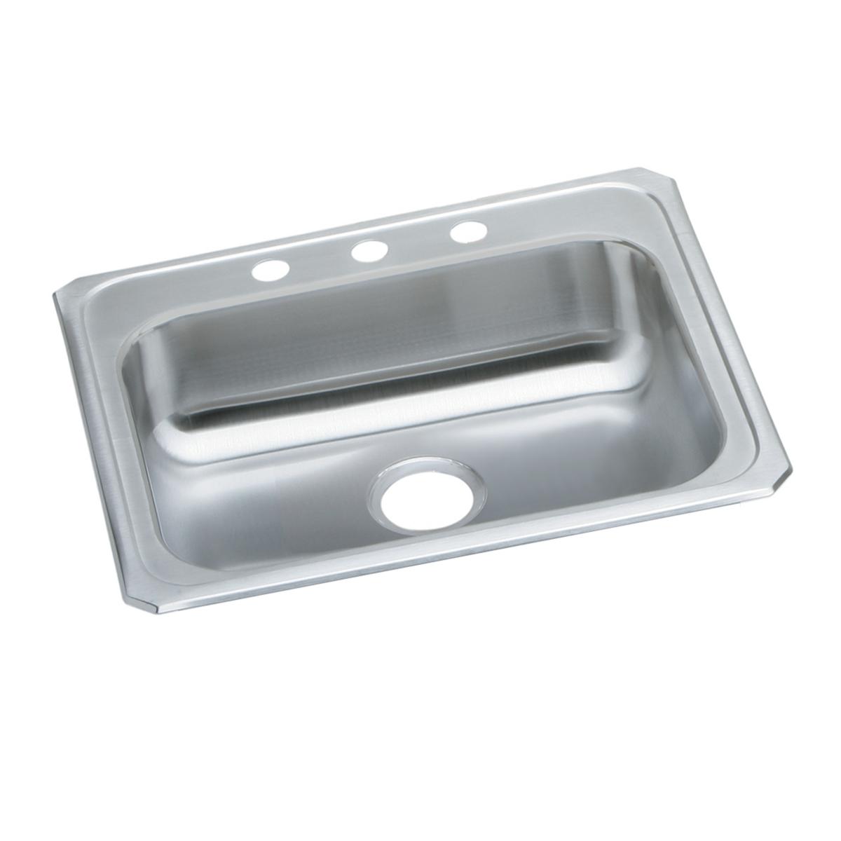 Elkay Celebrity Stainless Steel 25" x 21-1/4" x 5-3/8", Single Bowl Drop-in Sink GECR25211