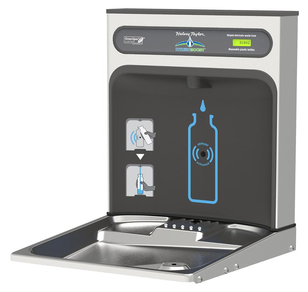 Halsey Taylor HydroBoost Bottle Filling Station RetroFit Kit, Non-Filtered, Stainless Steel HTHB-HAC-RF-NF