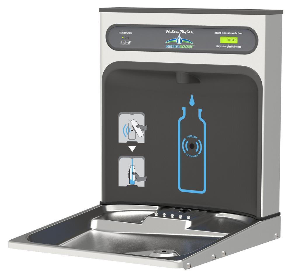Halsey Taylor HydroBoost Bottle Filling Station RetroFit Kit, Filtered, Stainless Steel HTHB-HAC-RF