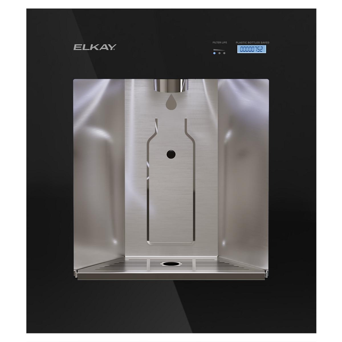 Elkay ezH2O Liv Built-in Filtered Refrigerated Water Dispenser, Remote Chiller, Midnight LBWD06BKK