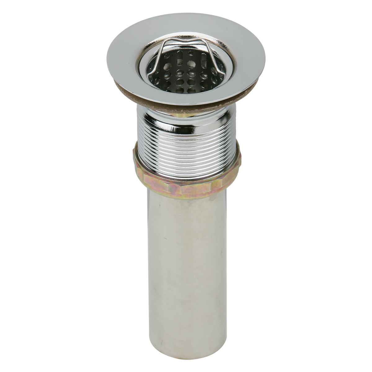 Elkay Drain Fitting 2" Nickel Plated Brass Body with Deep Stainless Steel Strainer Basket LK36