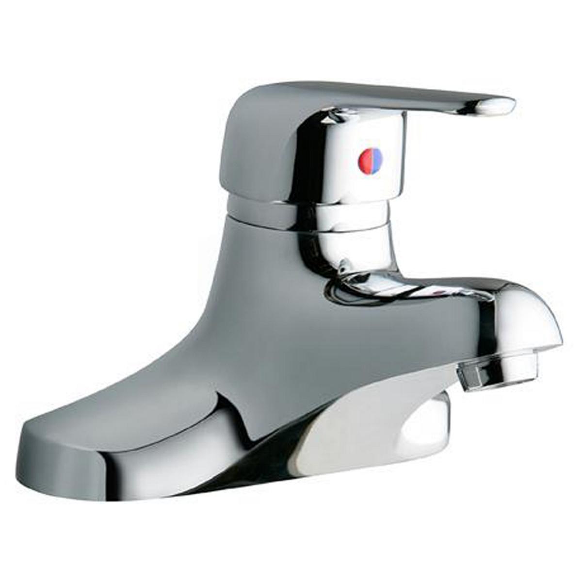 Elkay 4" Centerset with Exposed Deck Lavatory Faucet Integral Spout Single Control 4" Wristblade Handle Chrome LK422L4