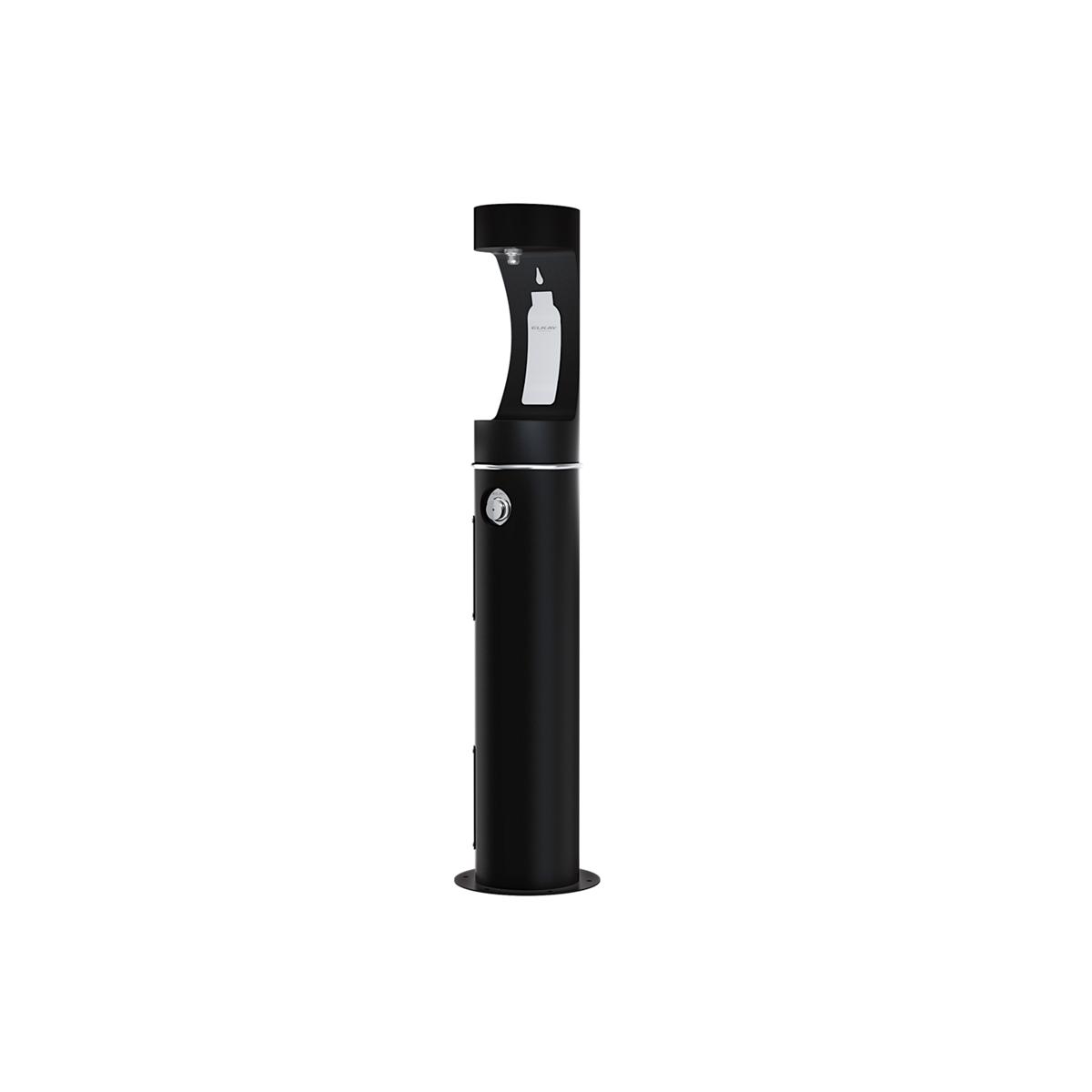 Elkay Outdoor ezH2O Bottle Filling Station Pedestal, Non-Filtered Non-Refrigerated Black LK4400BFBLK