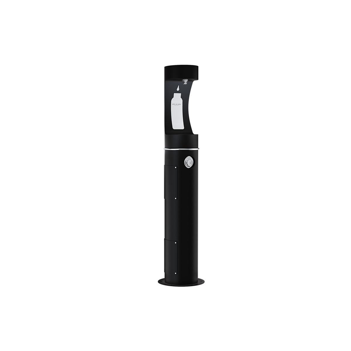 Elkay Outdoor ezH2O Bottle Filling Station Pedestal, Non-Filtered Non-Refrigerated Black LK4400BFBLK