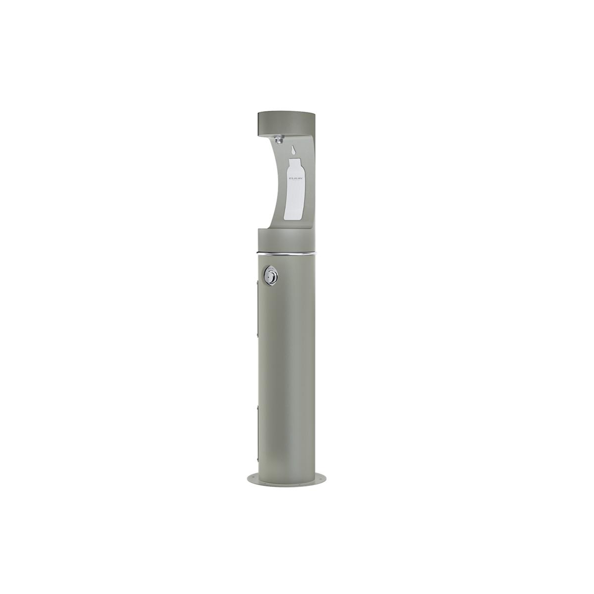 Elkay Outdoor ezH2O Bottle Filling Station Pedestal, Non-Filtered Non-Refrigerated Gray LK4400BFGRY