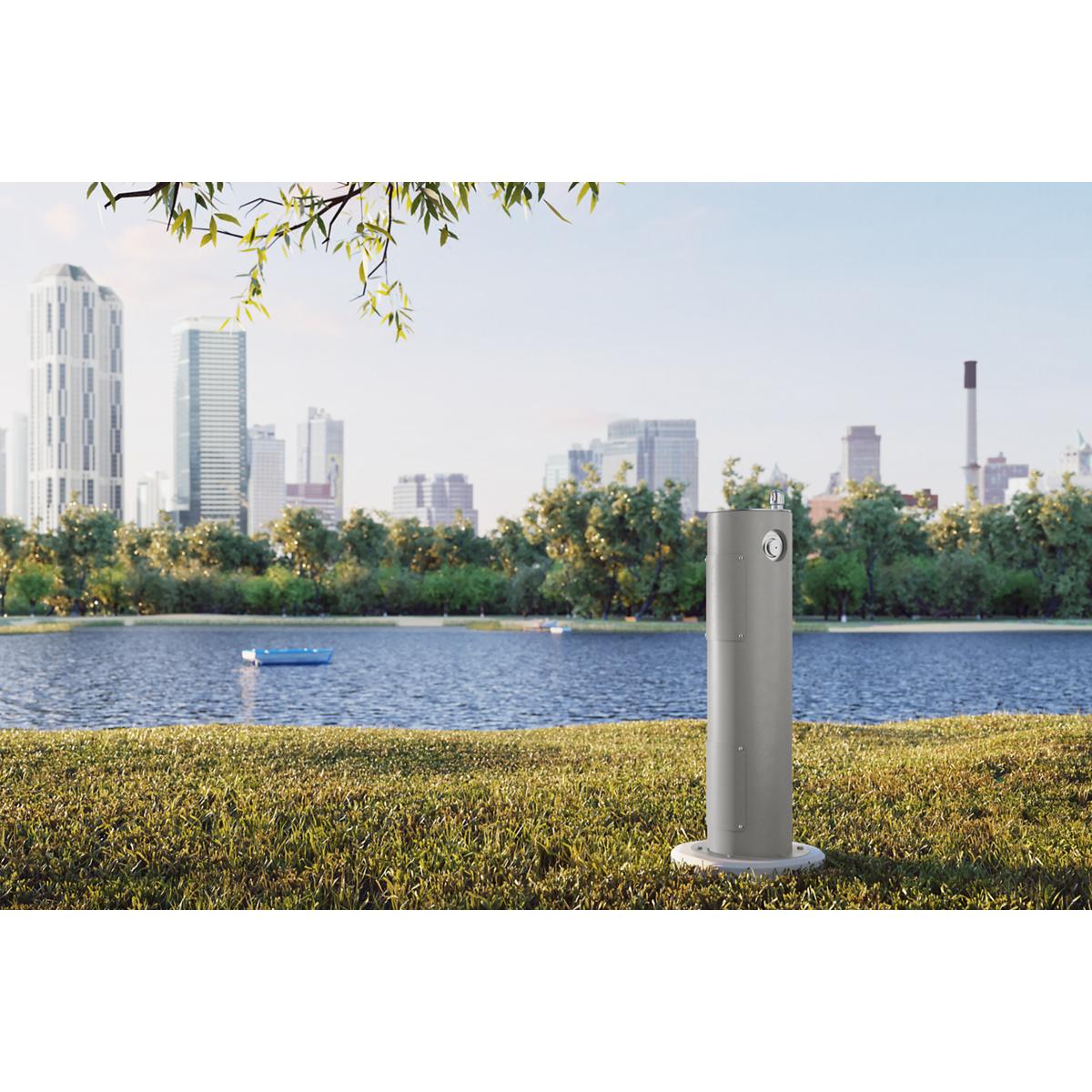 Elkay Outdoor Fountain Pedestal Non-Filtered, Non-Refrigerated Gray LK4400GRY