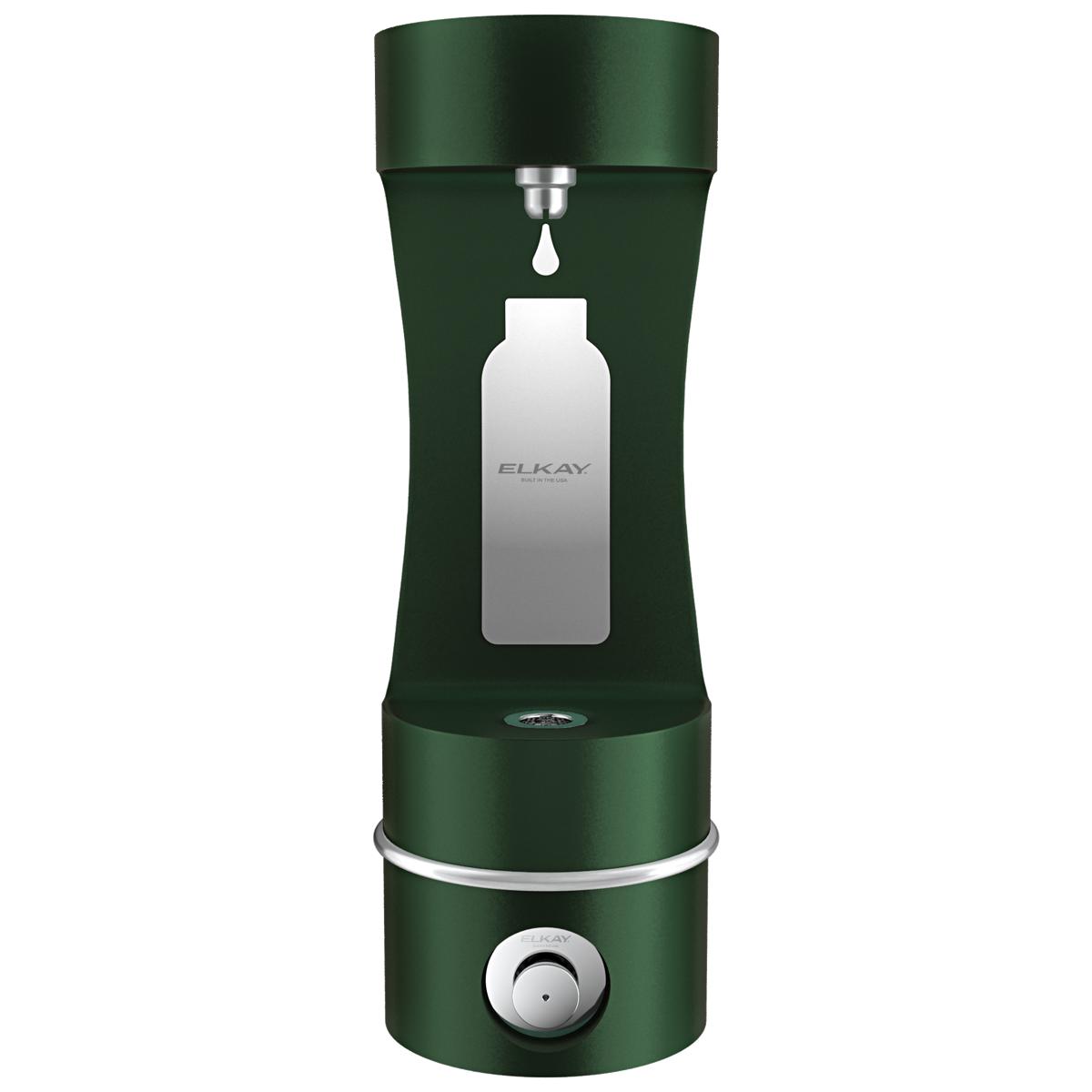 Elkay Outdoor ezH2O Single Arm Bottle Filling Station Wall Mount, Non-Filtered Non-Refrigerated Freeze Resistant Evergreen LK4405BFFRKEVG