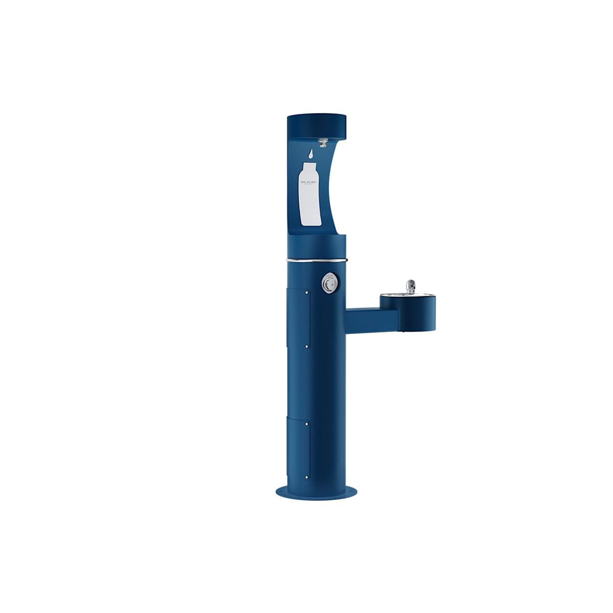 Elkay Outdoor ezH2O Upper Bottle Filling Station Bi-Level Pedestal, Non-Filtered Non-Refrigerated Blue LK4420BF1UBLU