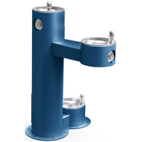 Elkay Outdoor Fountain Bi-Level Pedestal with Pet Station, Non-Filtered Non-Refrigerated, Freeze Resistant, Blue LK4420DBFRKBLU