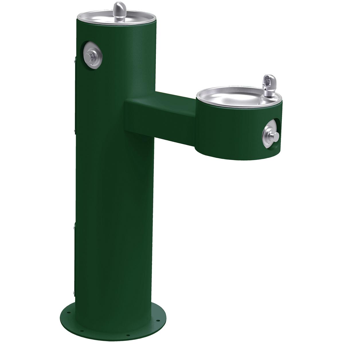 Elkay Outdoor Fountain Bi-Level Pedestal Non-Filtered, Non-Refrigerated Freeze Resistant Evergreen LK4420FRKEVG