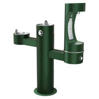 Elkay Outdoor ezH2O Lower Bottle Filling Station Tri-Level Pedestal, Non-Filtered Non-Refrigerated Evergreen LK4430BF1LEVG
