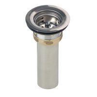 Elkay 2" Drain Fitting Type 304 Stainless Steel Body, Stainless Steel Strainer Basket and Rubber Seal LK58