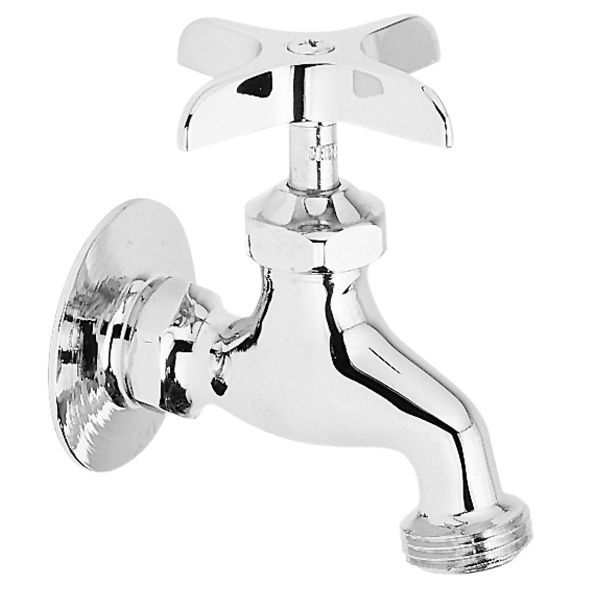 Elkay Commercial Service/ Utility Single Hole Wall Mount Faucet with Hose End Chrome LK69CH