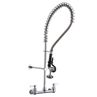 Elkay 8" Centerset Wall Mount Faucet 44in Flexible Hose w/1.2 GPM Spray Head 2in Lever Handles 1.2 GPM Spray Head LK943LC