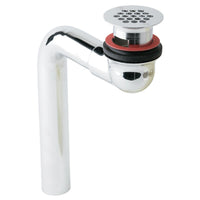 Elkay 1-1/2" or 1-5/8" Drain Outlet Fitting Chrome Plated Brass, Perforated Grid and Elbow LKAD174