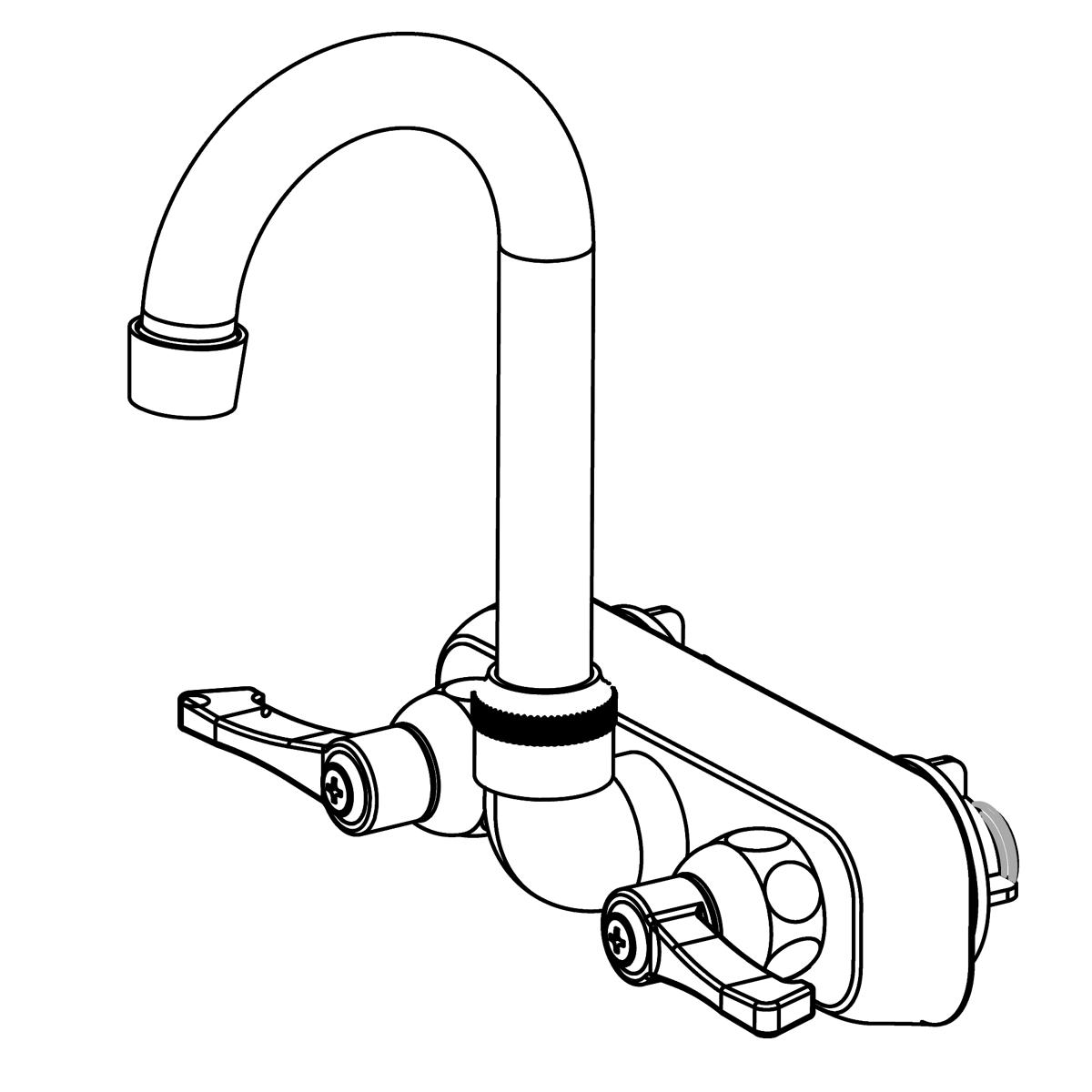 Elkay Scrub/Handwash Wall Mount Faucet LKB400