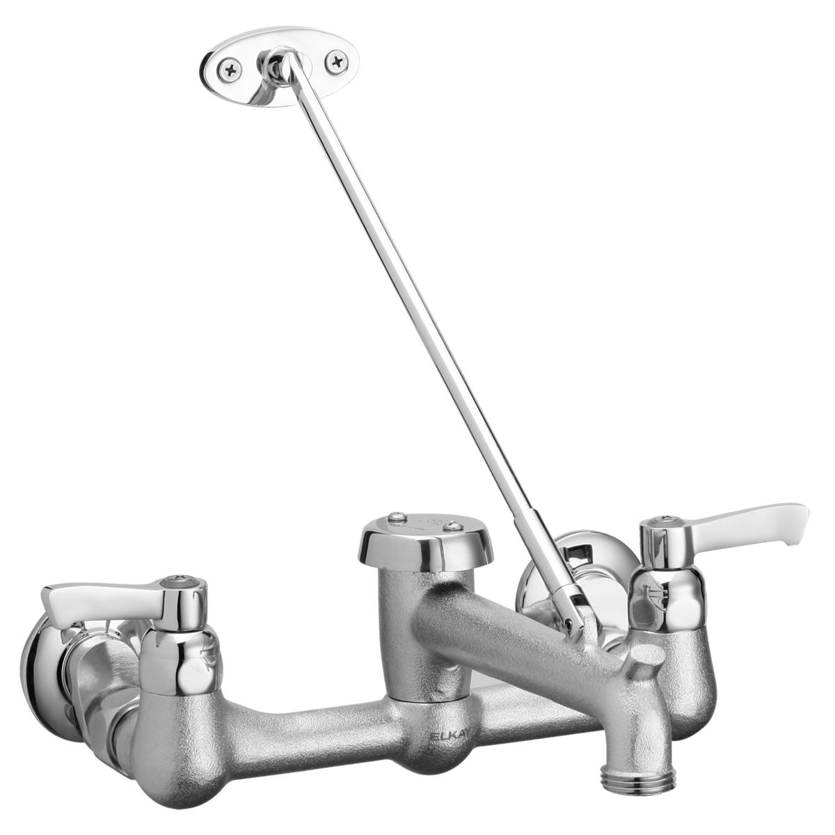 Elkay Commercial Service/Utility Wall Mount Faucet with Bucket Hook Rough Chrome LKB940C