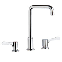 Elkay 8" Centerset Concealed Deck Mount Faucet with Arc Tube Spout and 4" Lever Handles Chrome LKD2437BHC