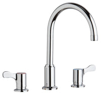 Elkay 8" Centerset Concealed Deck Mount Faucet with Arc Spout and 2-5/8" Lever Handles Chrome LKD2439C