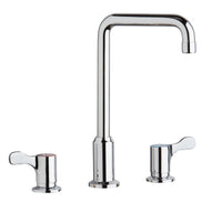 Elkay 8" Centerset Concealed Deck Mount Faucet with Arc Tube Spout and 2-5/8" Lever Handles Chrome LKDA2437C