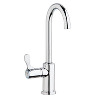 Elkay Single Hole 12-1/2" Vandal Resistant Deck Mount Faucet with Gooseneck Spout Lever Handle on Left Side Chrome LKDVR208513LC