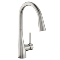Elkay LKGT4083LS Lead-Free Gourmet Single Hole Kitchen Faucet with Pull-down Spray and Forward Only Lever Handle Lustrous Steel