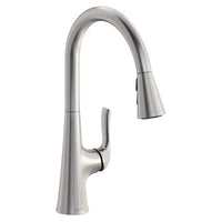 Elkay LKHA1041LS Lead-Free Harmony Single Hole Kitchen Faucet with Pull-down Spray and Forward Only Lever Handle Lustrous Steel