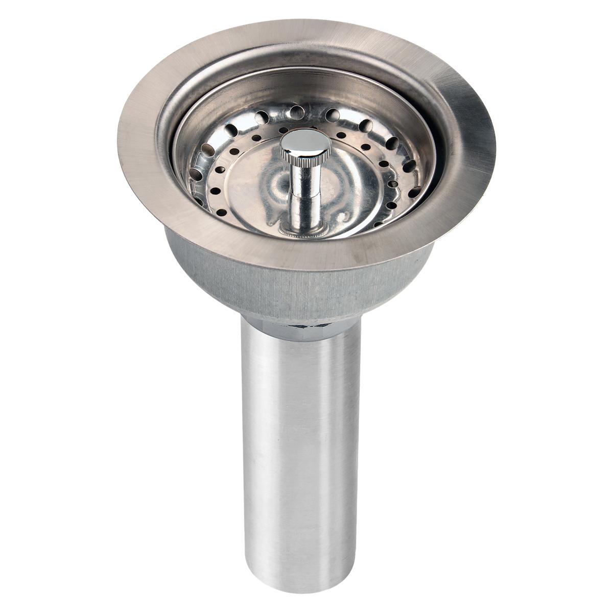 Elkay 3-1/2" Drain Fitting Stainless Steel Body with, Strainer Basket Matte Finish LKJ35