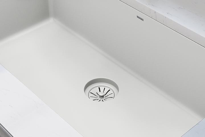 Elkay Quartz Perfect Drain Disposer Strainer and Flange - Parchment LKPDQD1PA