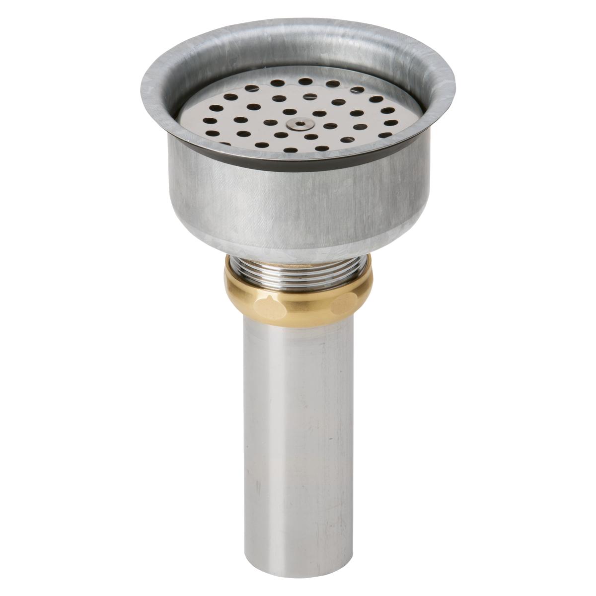 Elkay Perfect Drain Chrome Plated Brass Body, Vandal-resistant Strainer and LKADOS Tailpiece LKPDVR18B