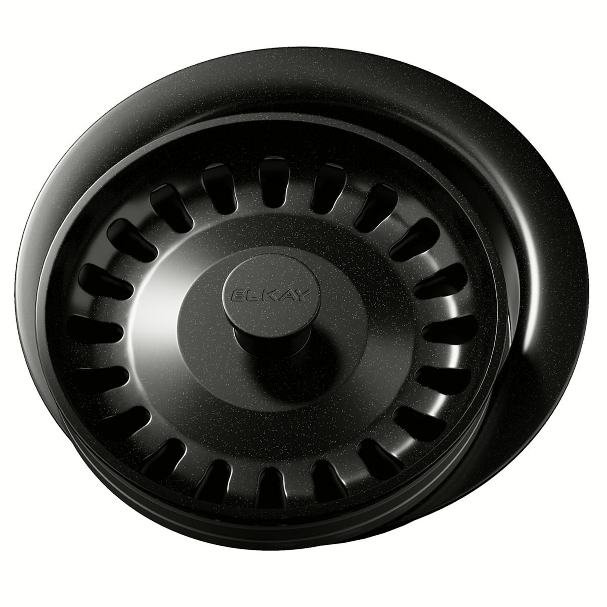 Elkay Polymer 3-1/2" Disposer Flange with Removable Basket Strainer and Rubber Stopper Caviar LKQD35CA