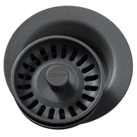 Elkay Polymer 3-1/2" Disposer Flange with Removable Basket Strainer and Rubber Stopper Charcoal LKQD35CH