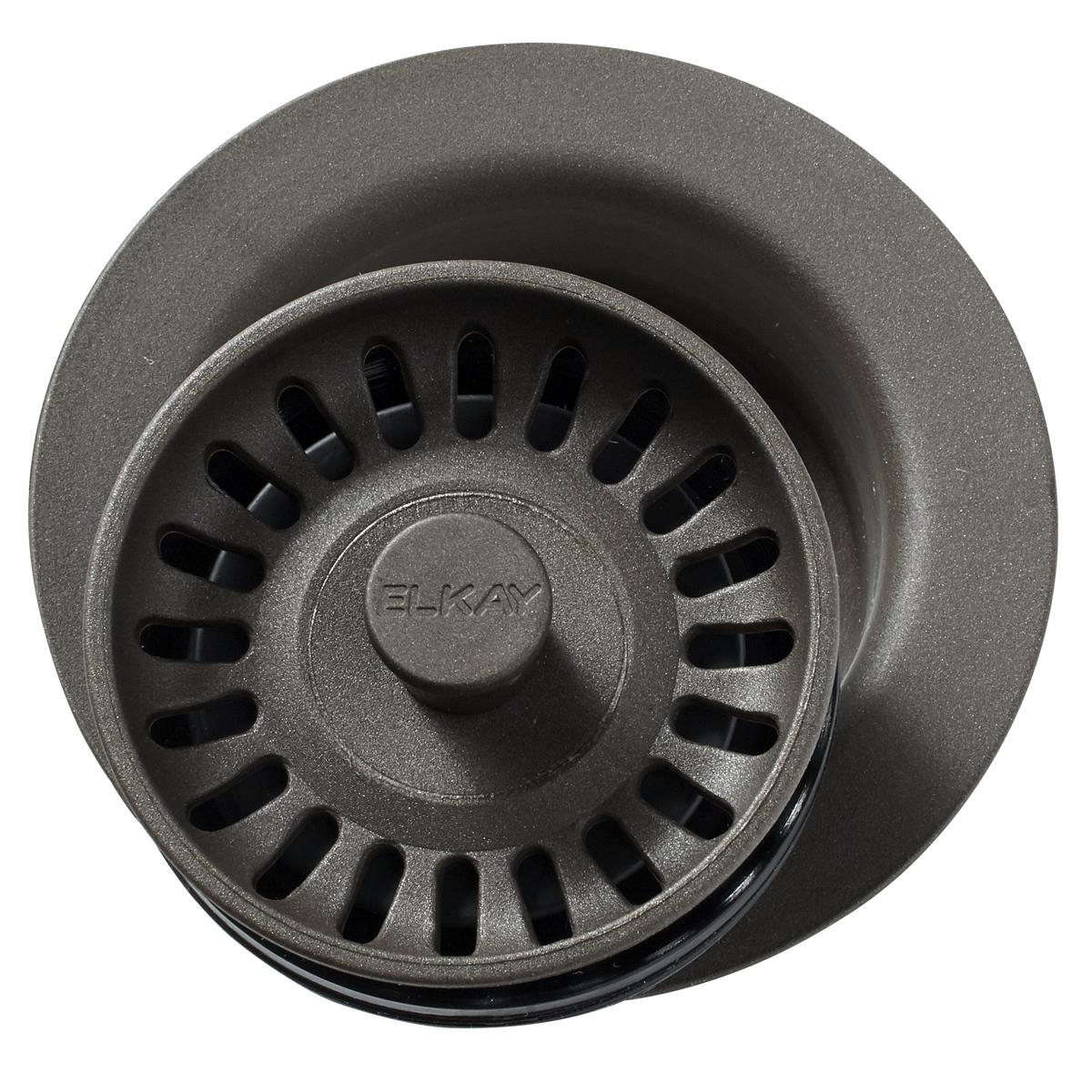 Elkay Polymer 3-1/2" Disposer Flange with Removable Basket Strainer and Rubber Stopper Chestnut LKQD35CN