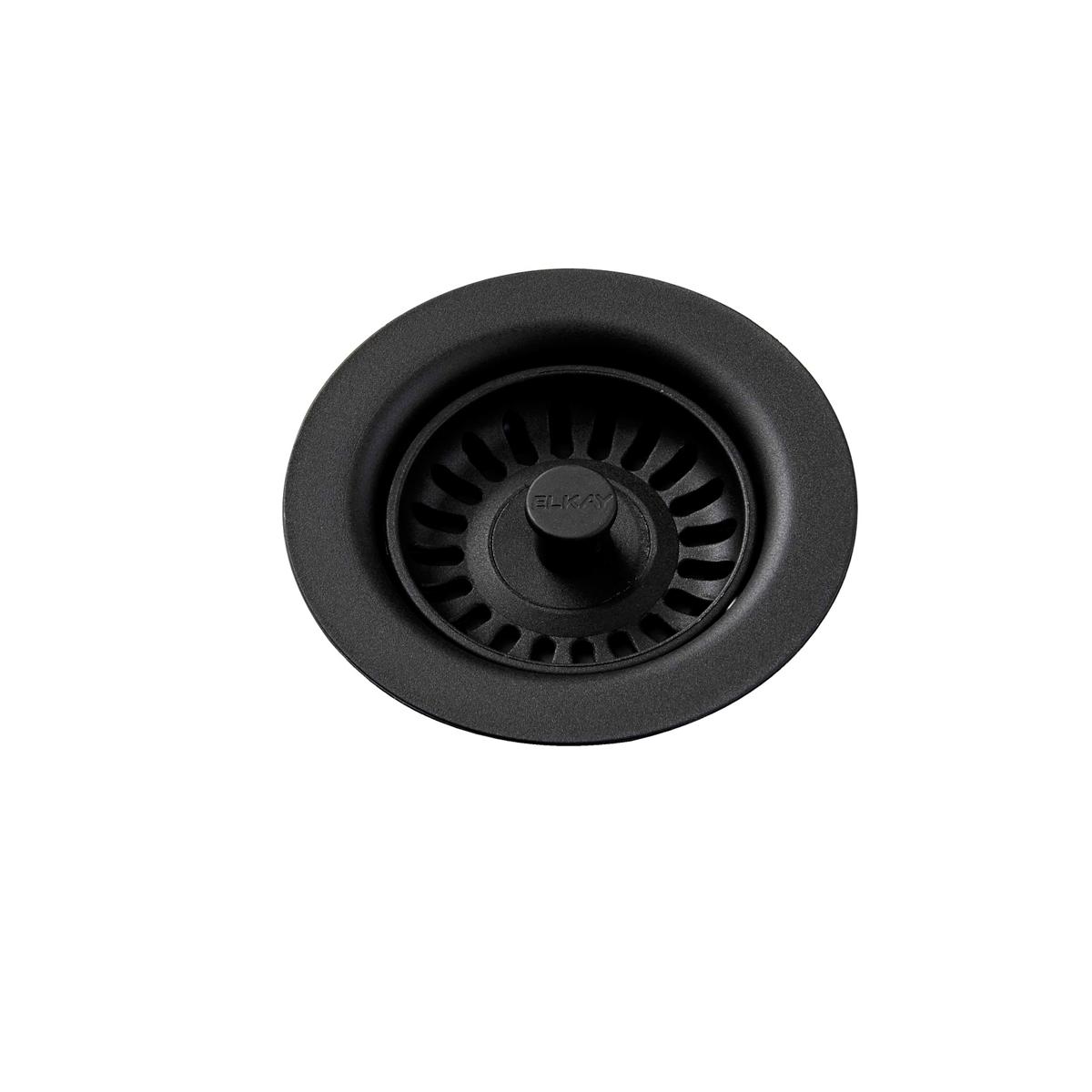 Elkay Polymer Drain Fitting with Removable Basket Strainer and Rubber Stopper Caviar LKQS35CA